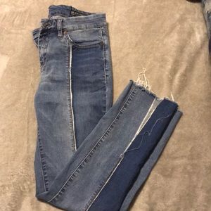 Blank NYC denim cropped with split front seam